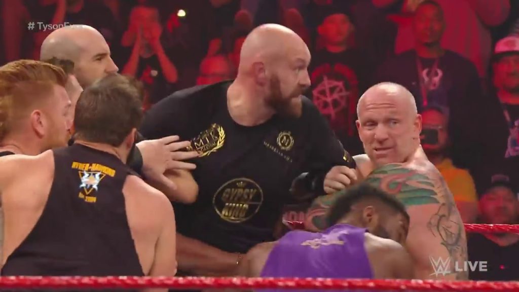 Braun Strowman and boxing champion Tyson Fury in huge brawl